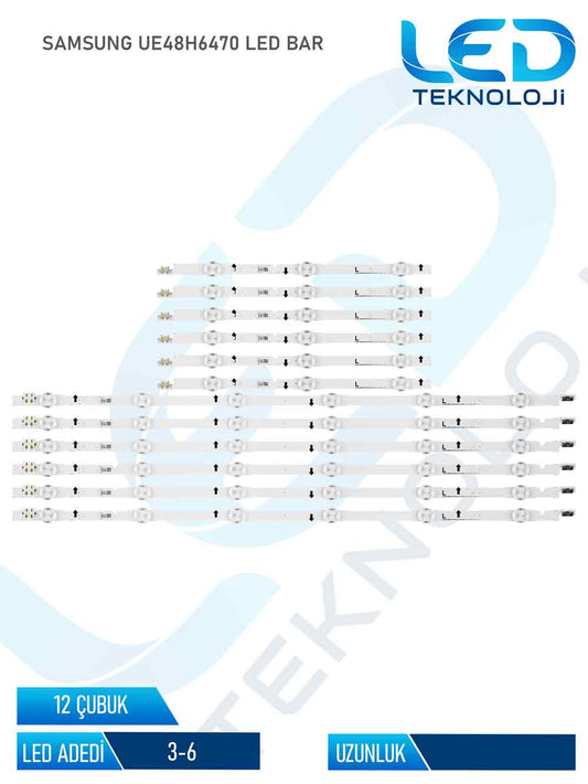 SAMSUNG UE48H6470 12 Parça 48 inc Tv Led Bar