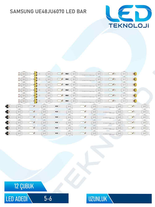 SAMSUNG UE48JU6070 12 Parça 48 inc Tv Led Bar
