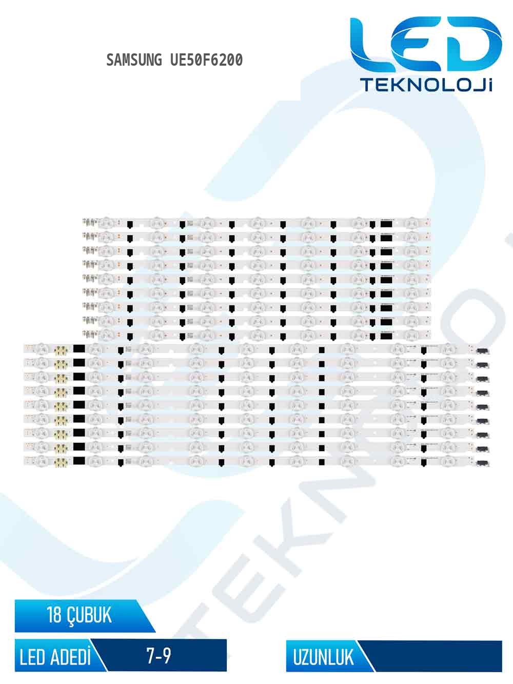 Samsung UE50F6200 50'' 18 Parça Tv Led Bar