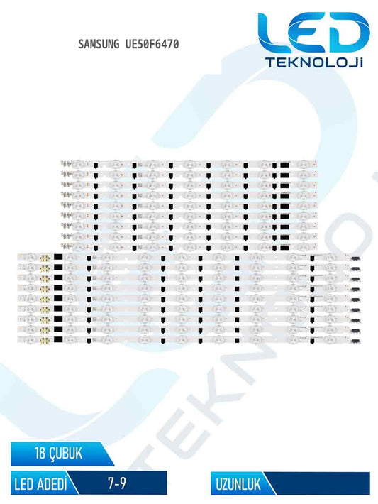 Samsung UE50F6470 Tv Led Bar 18 Parca 50 inc