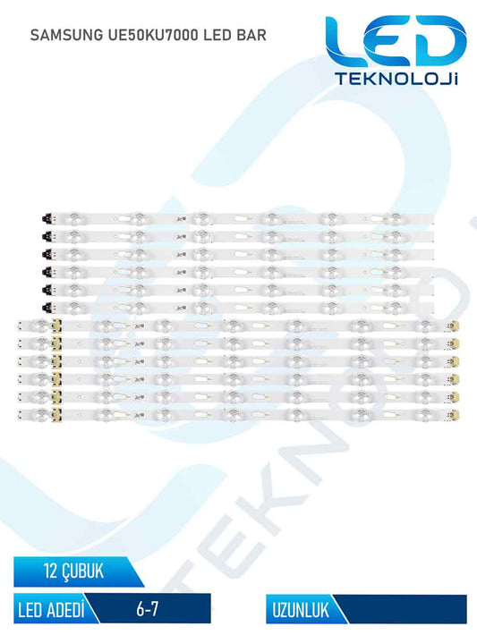 SAMSUNG UE50KU7000 12 Parça 50 inc Tv Led Bar