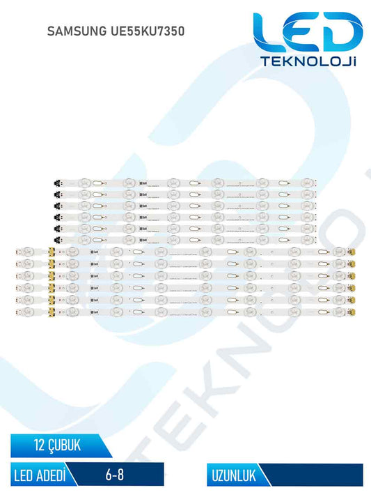 Samsung UE55KU7350 12 Parça 55 inc Tv Led Bar