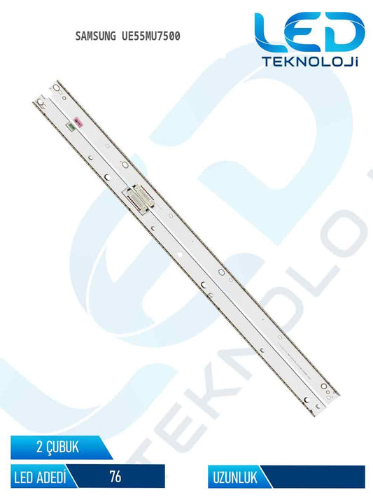 SAMSUNG UE55MU7500 Tv Led Bar 2 Parca 55 inc
