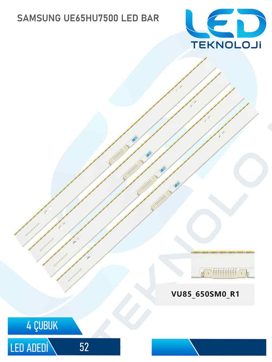 SAMSUNG UE65HU7500 Tv Led Bar 4 Parca 65 inc