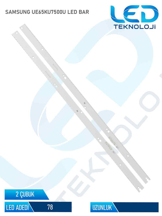 SAMSUNG UE65KU7500U 2 Parca 65 inc Tv Led Bar