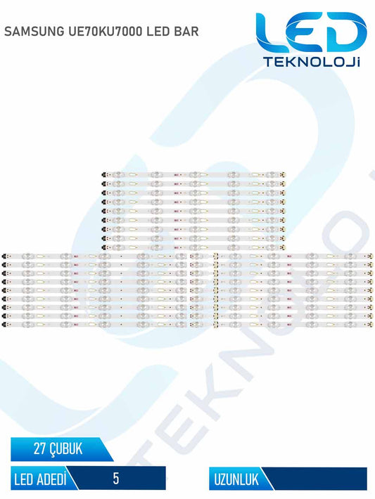 SAMSUNG UE70KU7000 Tv Led Bar 27 Parca 70 inc