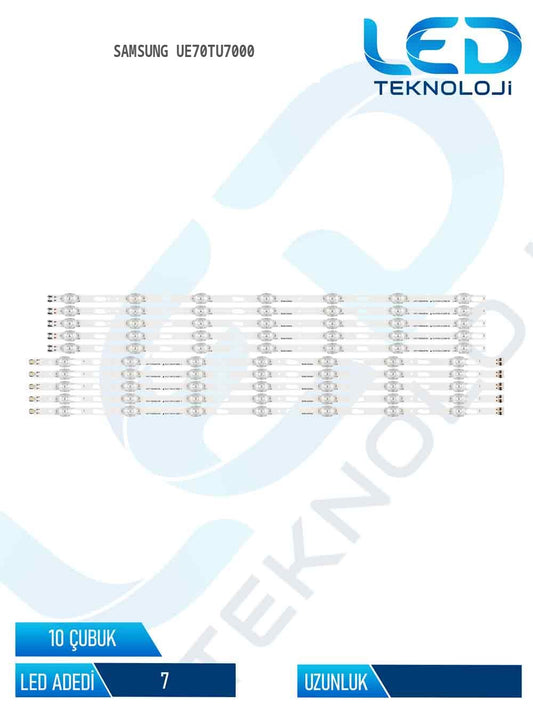 Samsung UE70TU7000 Tv Led Bar 10 Parca 70 inc