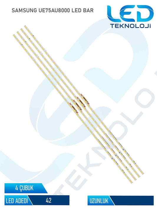 Samsung UE75AU8000 Tv Led Bar 4 Parça 50 inc