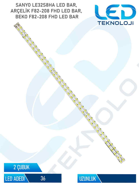 Arcelik F82-208 Tv Led Bar 2 Parca 32 inc