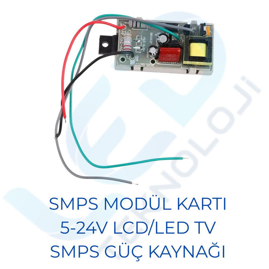 Universal LCD/LED TV SMPS Modül Kartı - 5V/12V/24V Çoklu Çıkışlı Switching Power Supply