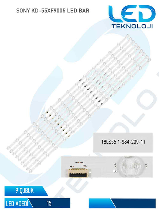 SONY KD-55XF9005 Led Bar 9 Parca 55 inc