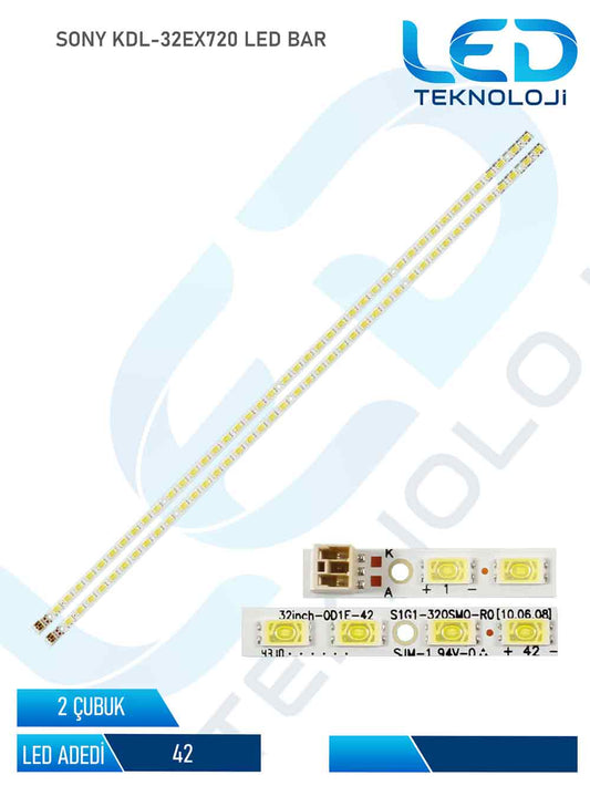 SONY KDL-32EX720 Led Bar 2 Parca 32 inc