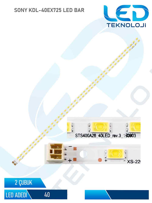 SONY KDL-40EX725 Led Bar 2 Parca 40 inc