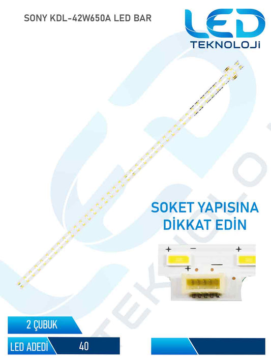 SONY KDL-42W655A Led Bar 2 Parca 42 inc