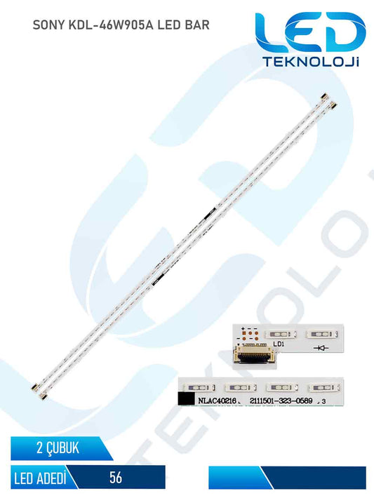 SONY KDL-46W905A Led Bar 2 Parca 46 inc
