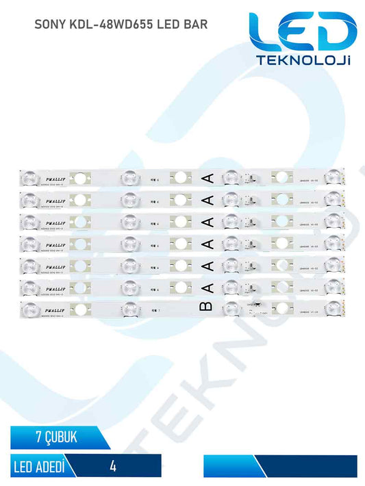 SONY KDL-48WD655 Led Bar 7 Parca 48 inc