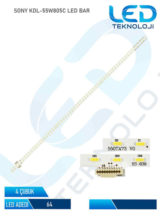 SONY KDL-55W805C Led Bar 2 Parca 55 inc