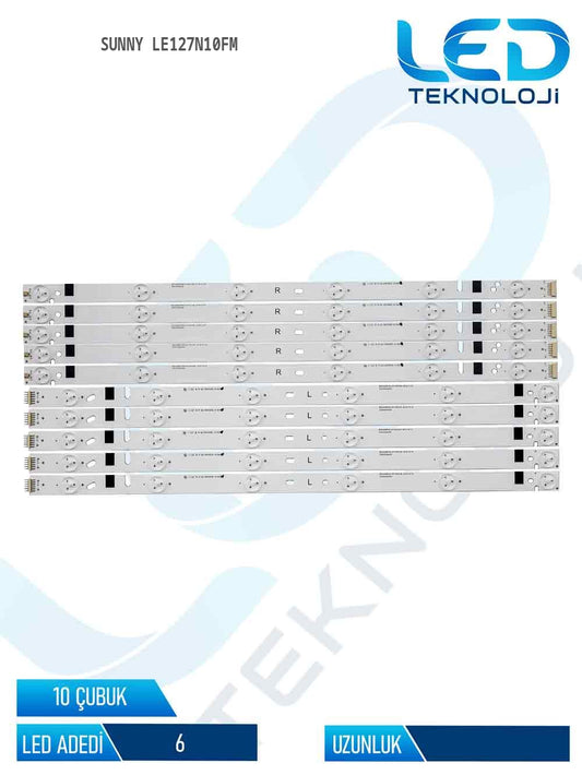Sunny LE127N10FM 50'' 10 Parça Tv Led Bar