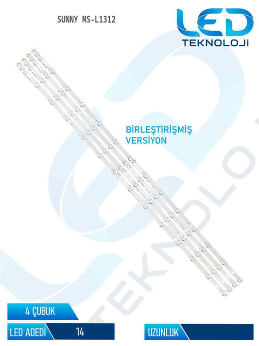 Sunny MS-L1312 Tv Led Bar 4 Parca 55 inc