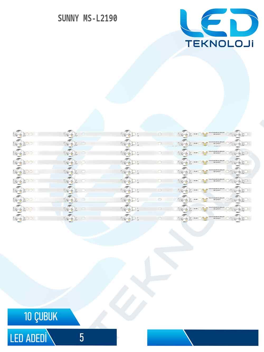 SUNNY MS-L2190 Led Bar 10 Parca 50 inc