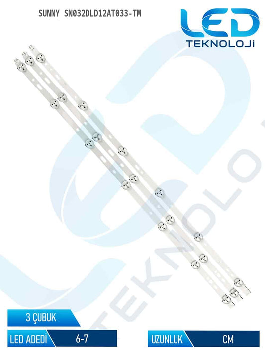 Sunny SN032DLD12AT033-TM 32'' 3 Parça Tv Led Bar