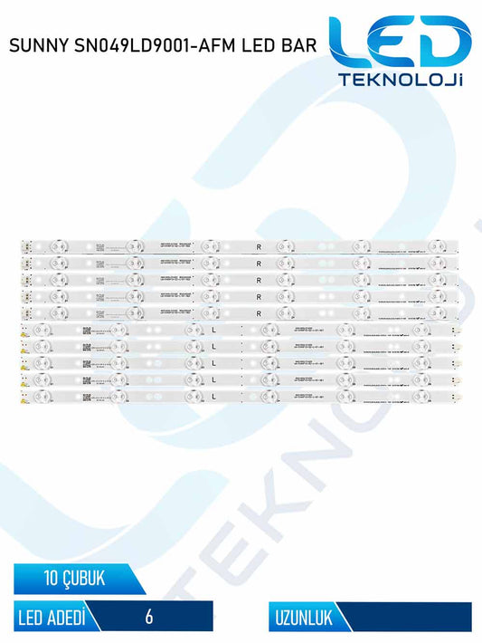 SUNNY SN049LD9001-AFM Tv Led Bar 10 Parca 49 inc