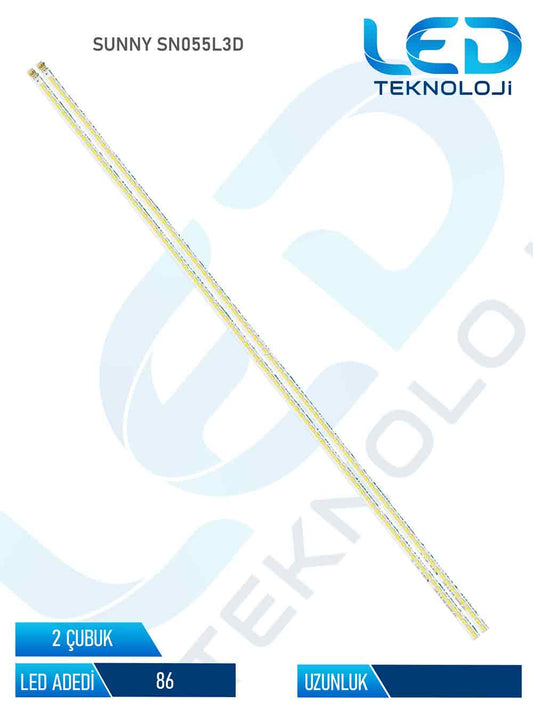Sunny SN055L3D Tv Led Bar 2 Parça 55 inc