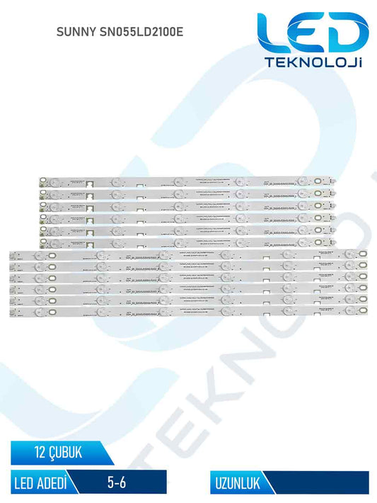 Sunny SN055LD2100E 12 Parca 55 inc Tv Led Bar