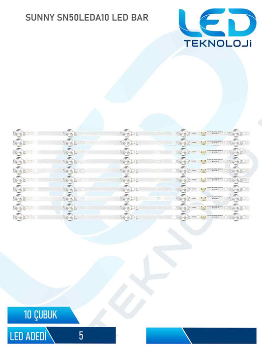 SUNNY MS-L2190 Led Bar 10 Parca 50 inc