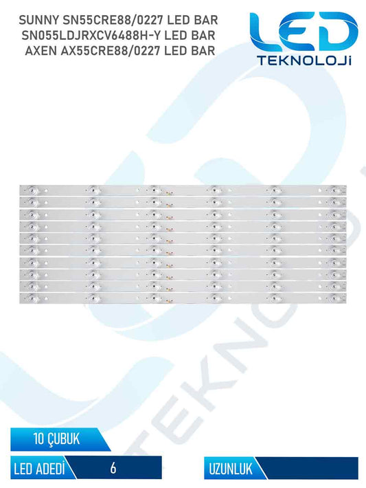 Sunny SN55CRE88/0227 Tv Led Bar 10 Parca 55 inc