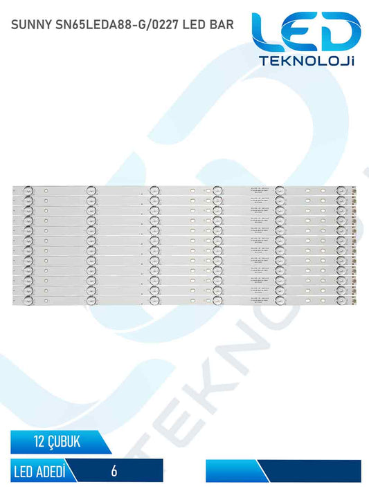 SUNNY SN65LEDA88-G/0227 Led Bar 12 Parca 65 inc