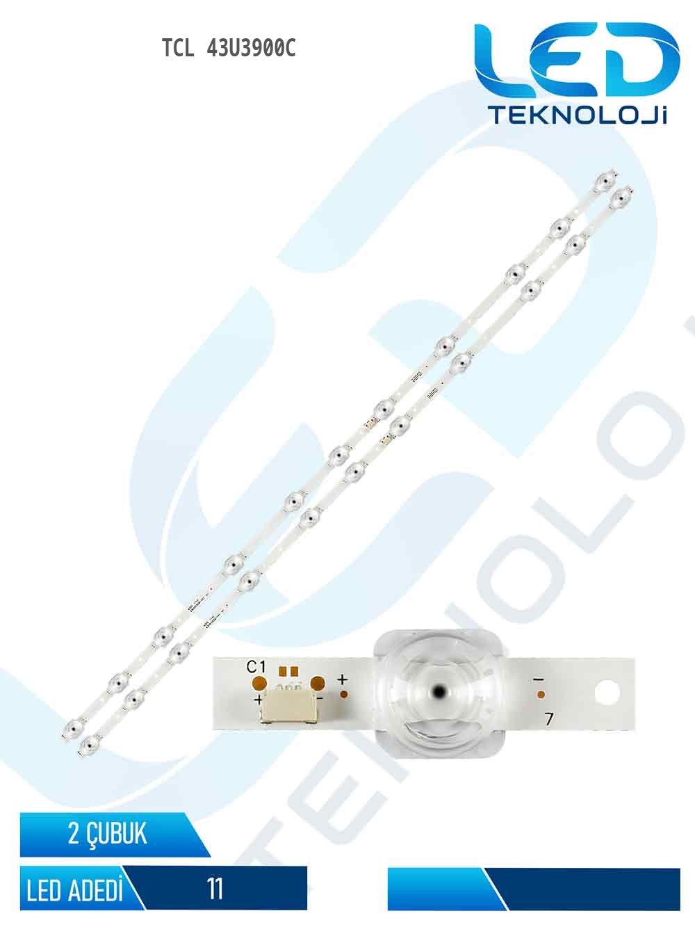 TCL 43U3900C 43'' 2 Parça Tv Led Bar
