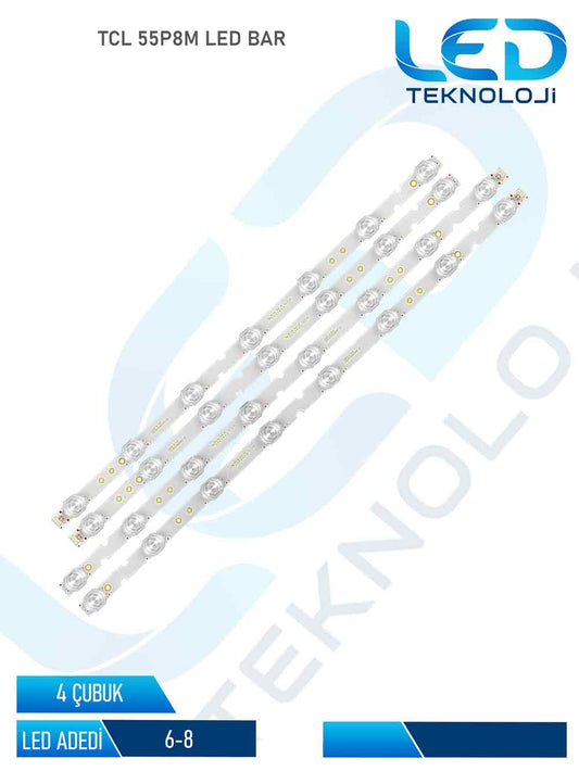 TCL 55P8M Led Bar 4 Parca 55 inc