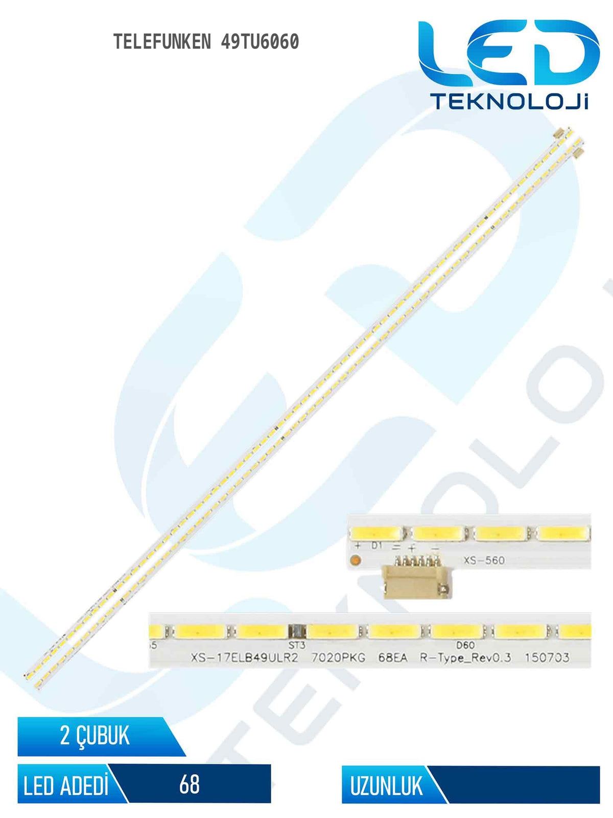 Telefunken 49TU6060 49'' 2 Parça Tv Led Bar