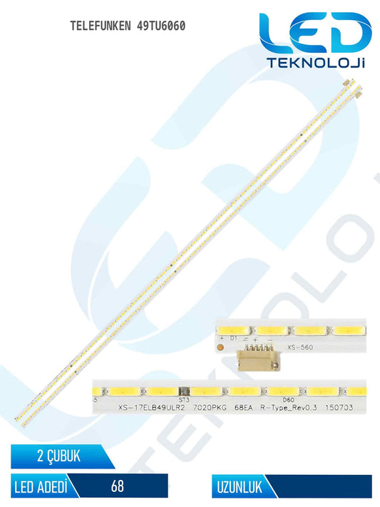 Telefunken 49TU6060 49'' 2 Parça Tv Led Bar