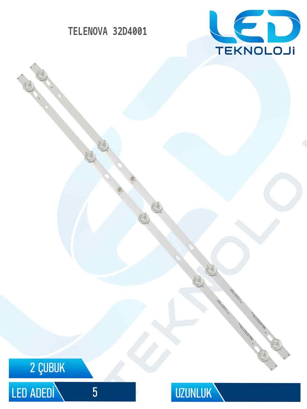 TELENOVA 32D4001 2 Parça 32 inc Tv Led Bar
