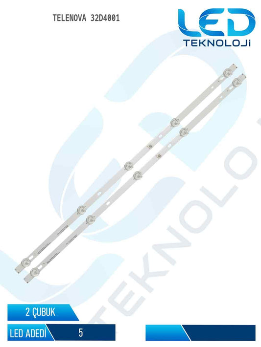 TELENOVA 32D4001 Led Bar 2 Parca 32 inc