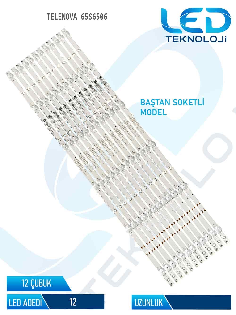 Telenova 65S6506 65'' 12 Parça Tv Led Bar