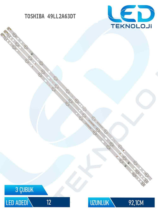 Toshiba 49LL2A63DT 3 Parça 49 inc Tv Led Bar