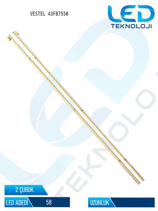 Vestel 43FB7550 43'' 2 Parça Tv Led Bar