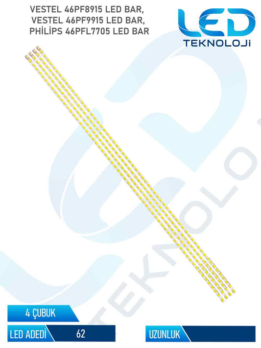 Vestel 46PF8915 Tv Led Bar 4 Parca 46 inc