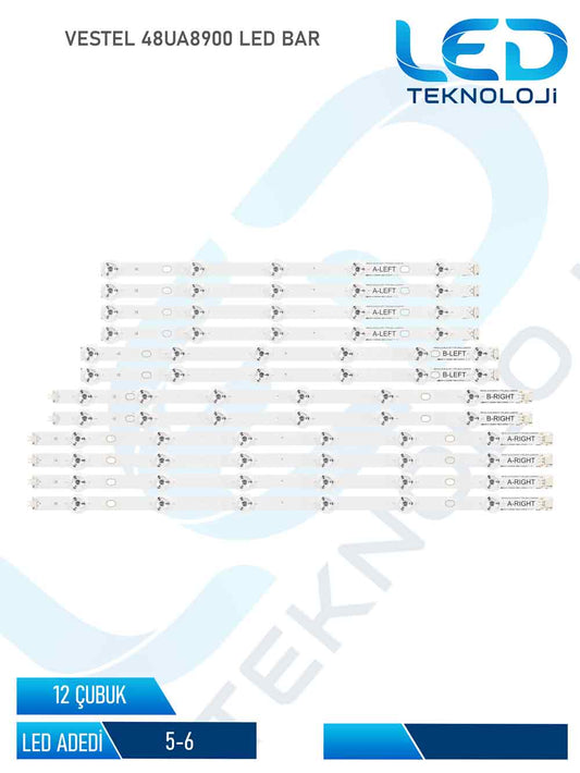 VESTEL 48UA8900 Led Bar 12 Parca 48 inc