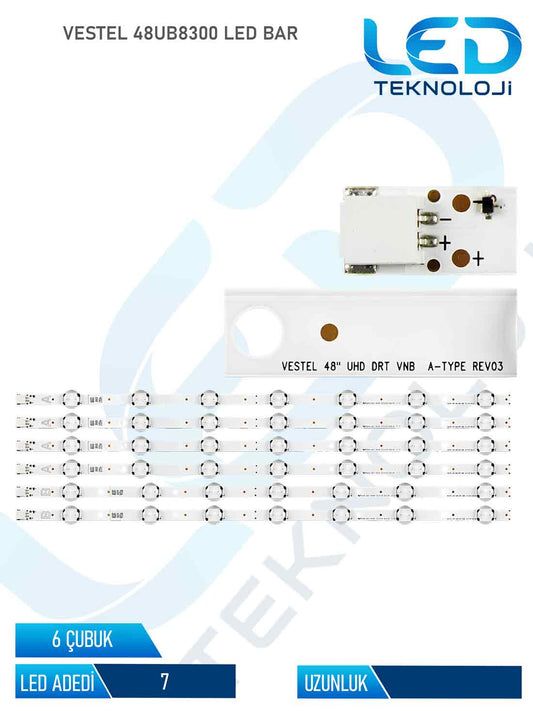 Vestel 48UB8300 Tv Led Bar 6 Parça 48 inc