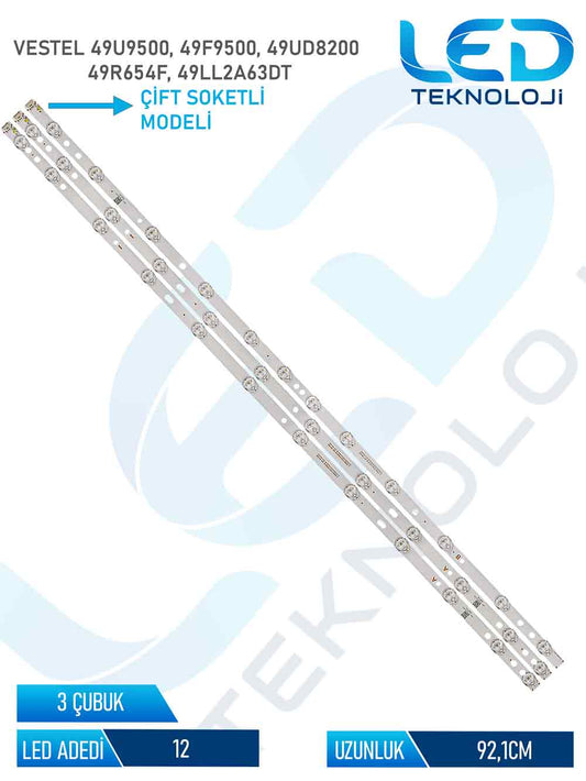 Vestel 49UD8200 3 Parça 49 inc Tv Led Bar