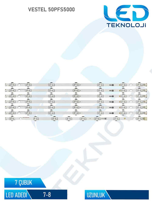 VESTEL 50PFS5000 7 Parca 50 inc Tv Led Bar