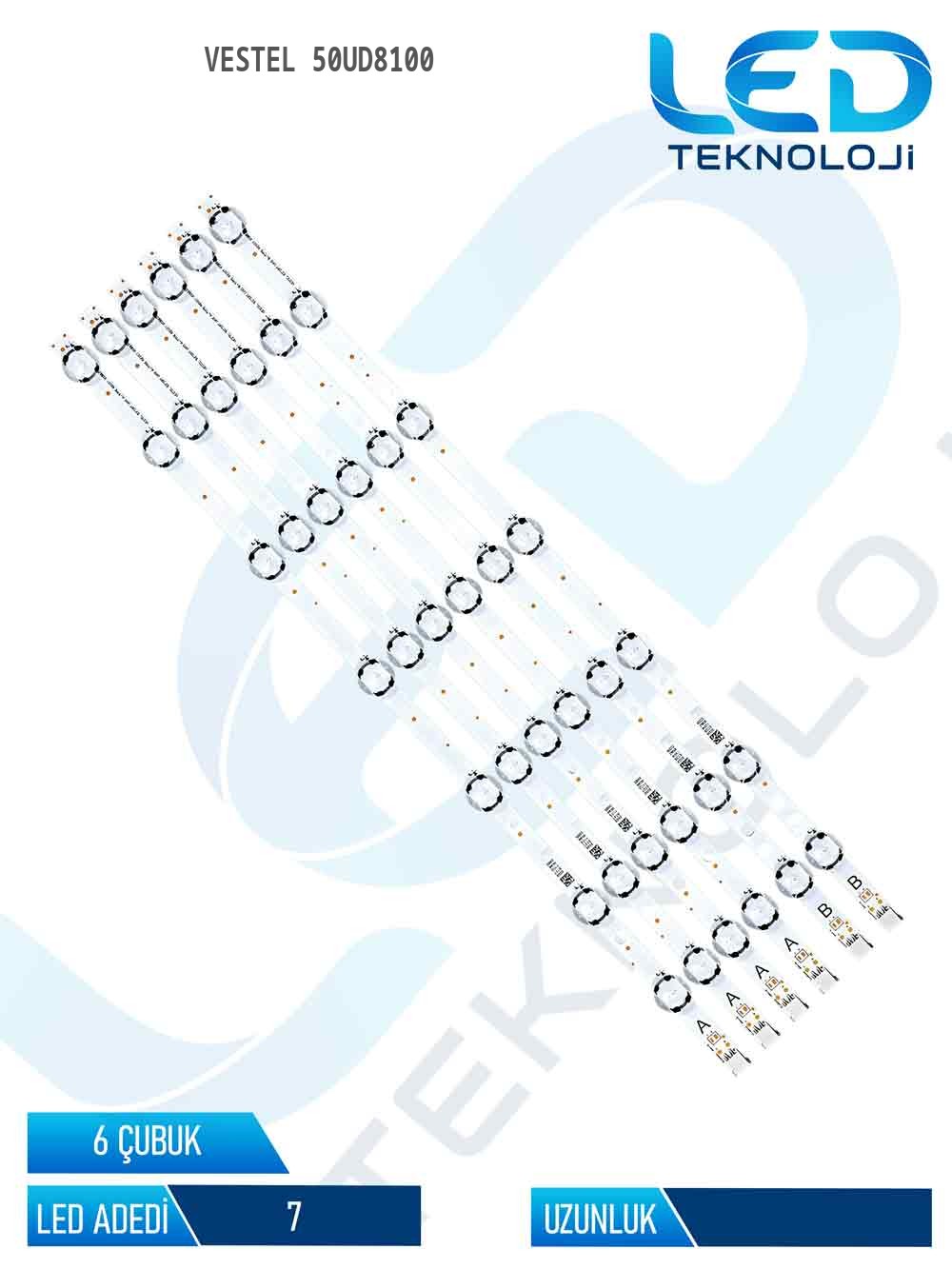 Vestel 50UD8100 50'' 6 Parça Tv Led Bar