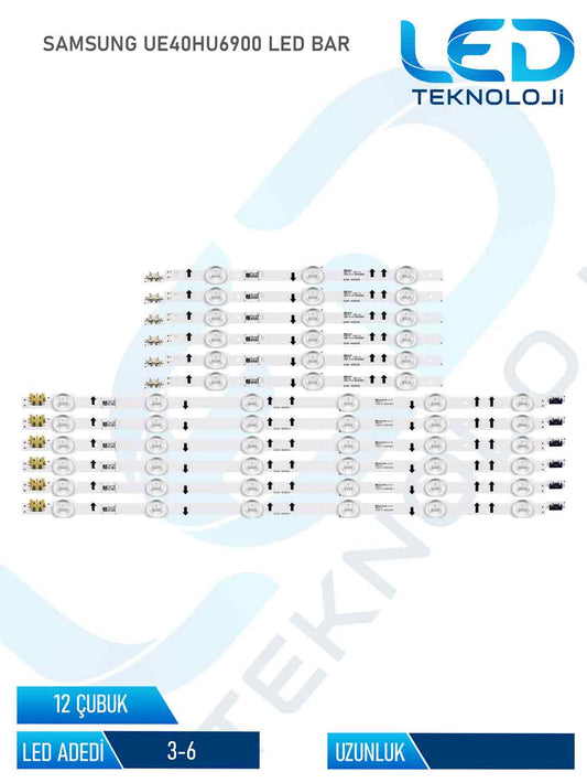 SAMSUNG UE40HU6900 12 Parca 40 inc Tv Led Bar